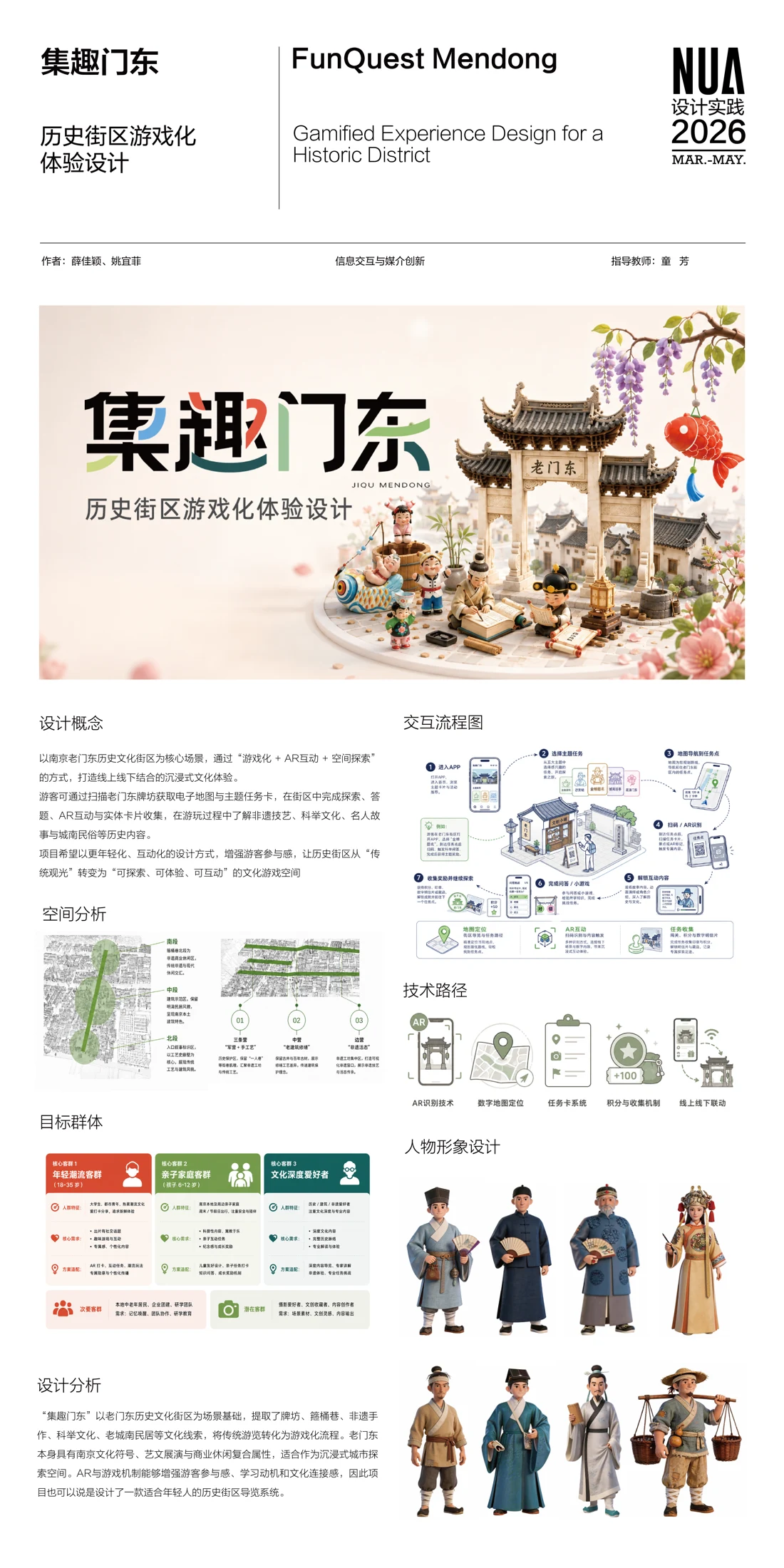 集趣门东设计概念、交互流程与人物形象